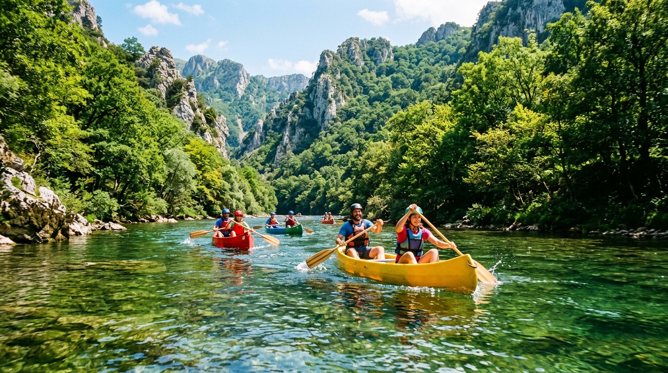 Descenso del Sella en canoa por Ribadesella