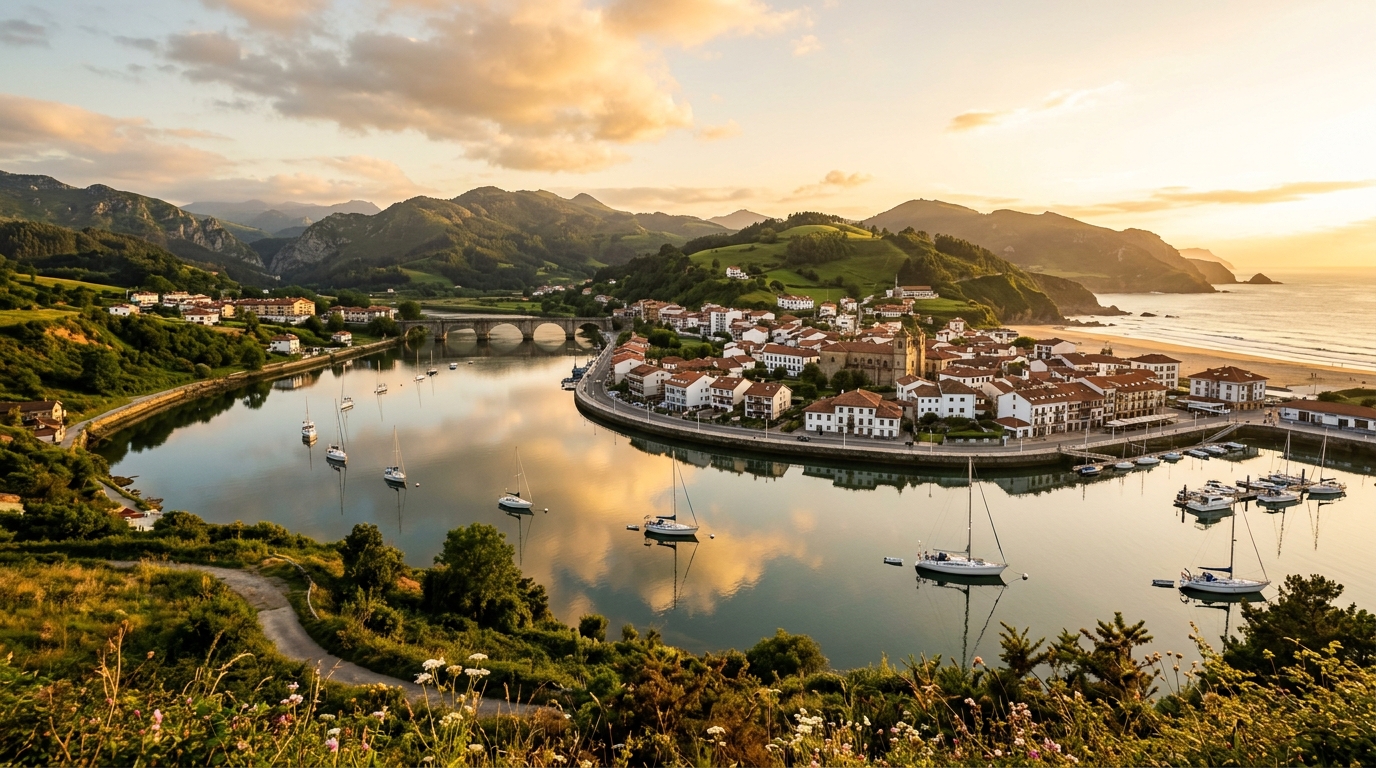 Llegada del Sella a la ría de Ribadesella